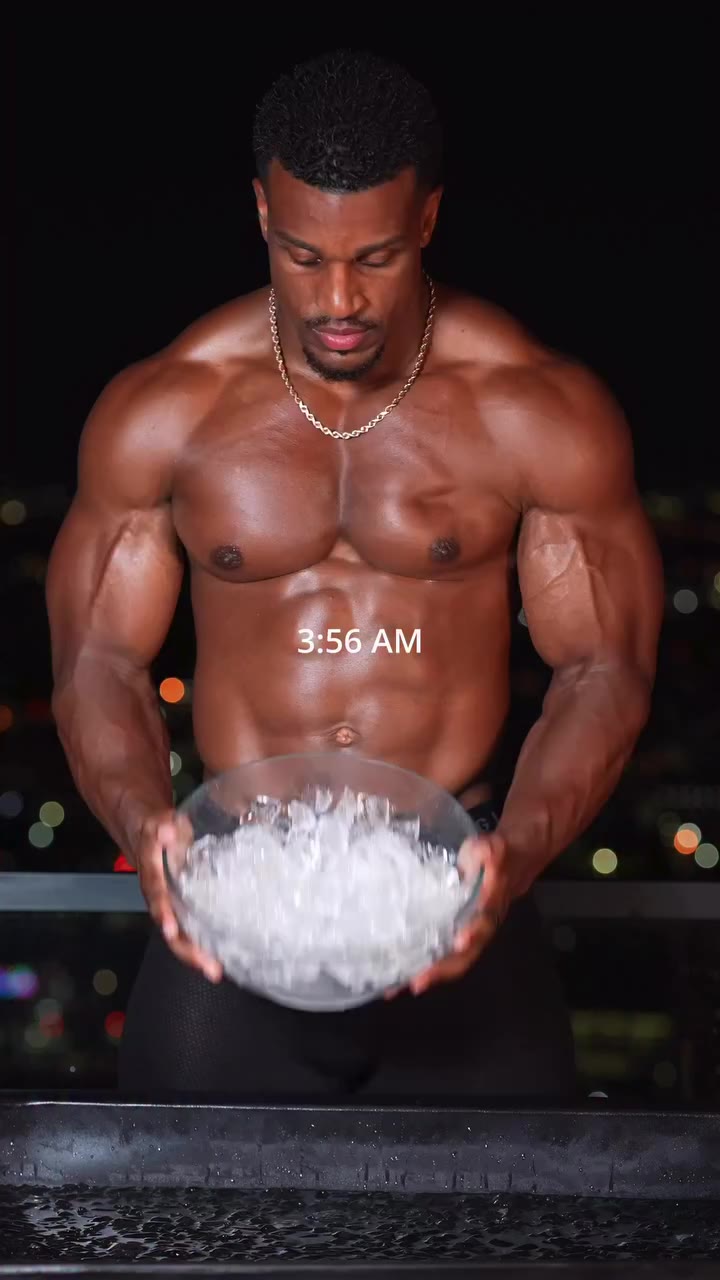 Ashton Hall focused during his early morning routine